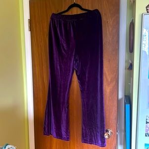 Purple velvet pants